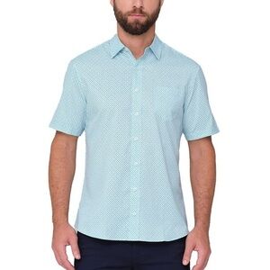 Nick Graham Performance Men’s Stretch Sport Short Sleeve Woven Shirt sz L